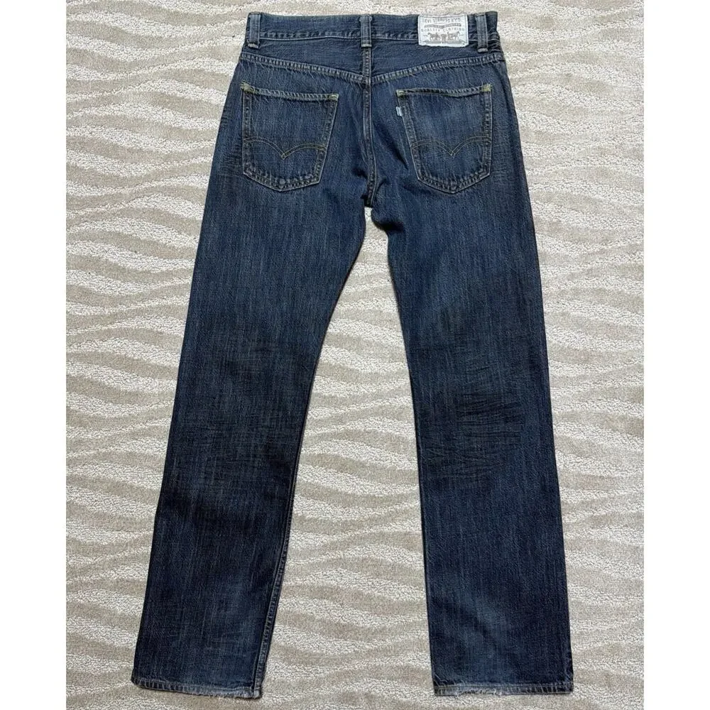 Levis 539 Vintage Straight Jeans Mens 32x34 100% Organic Cotton White Tab Y2K